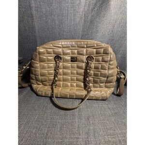 Kate Spade Woman's Quilted Leather Large Tote Bag Chain Shoulder Tan